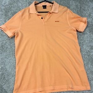 Orange boss polo top